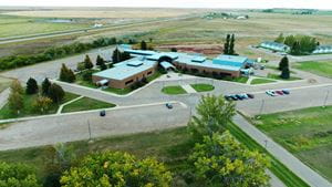 Drone image of Brooks Campus