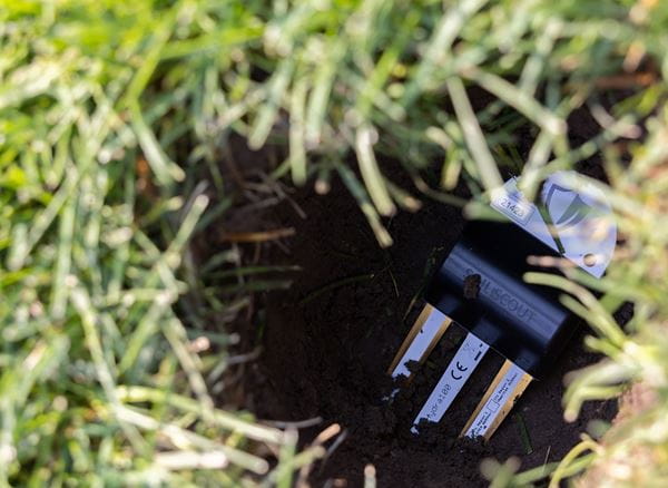Emissions and higher concentrations tester in hole in the ground. 