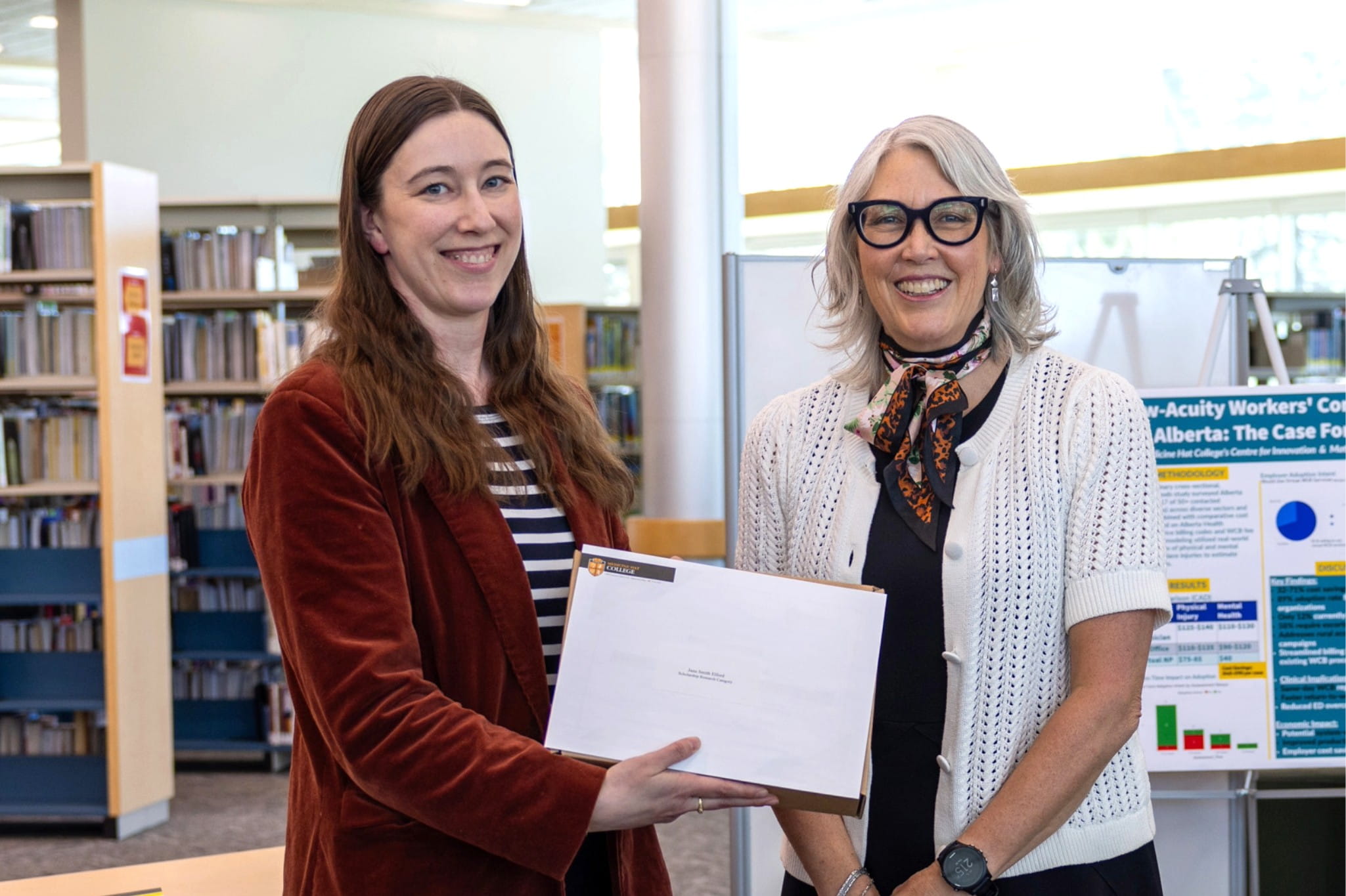 The Scholarship Award: Jana Smith Elford presenting the project, From a Feminist Ethic of Care to a Total Learning Experience: Co-creating Knowledge with Student Researchers on the AdArchive Project