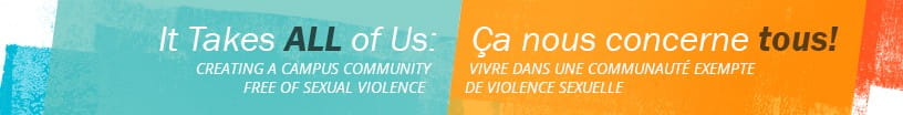 Banner image for 'It Takes ALL of Us: Creating a Campus Community Free of Sexual Violence' training