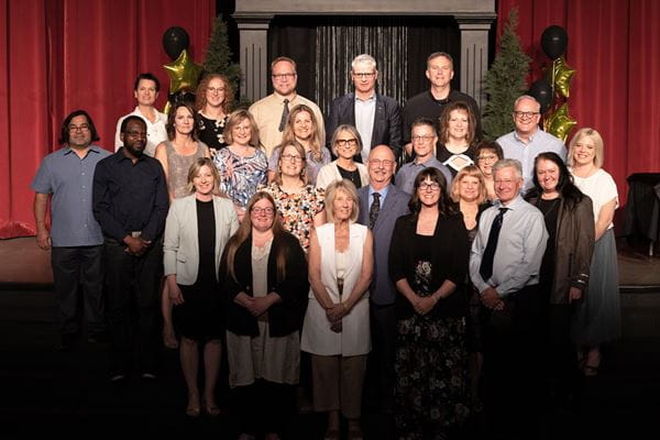 Group photo of MHC employees at long service and retirement recognition event