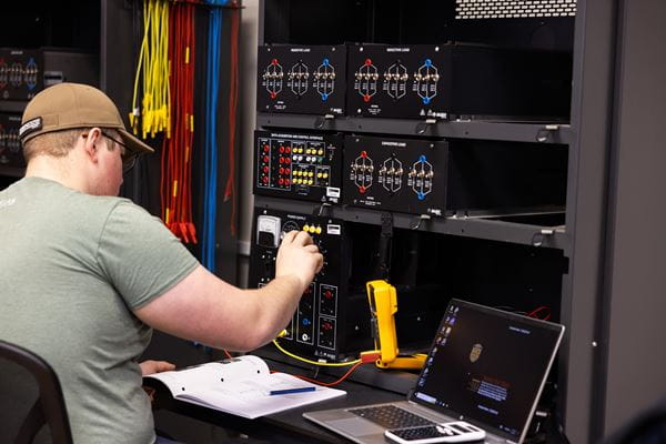 Person working with wires