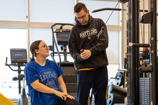 Student learns about kinesiology, the student of movement. 