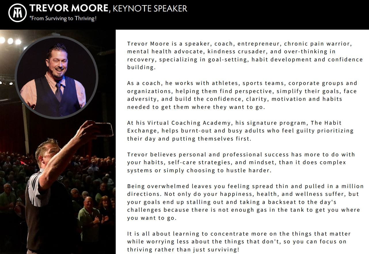 Trevor Moore, Keynote Speaker