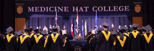 Photo of the stage at convocation