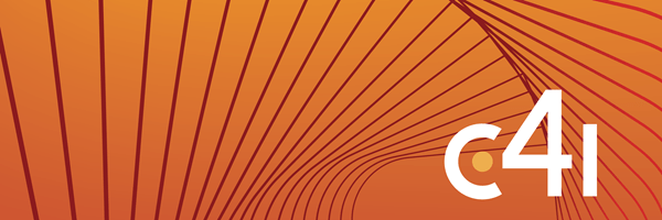 Orange abstract design, Centre for Innovation logo