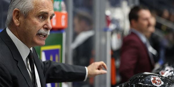 Willie Desjardins, 2025 Honorary Degree recipient, coaching the Medicine Hat Tigers hockey club