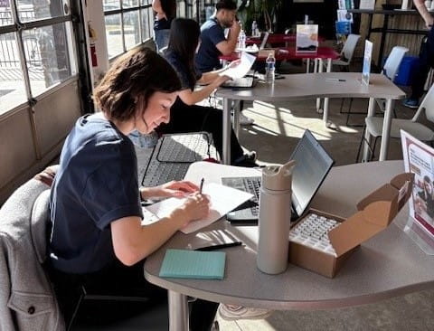 Medicine Hat College students prepare taxes for community members at the Root Cellar Food and Wellness Hub