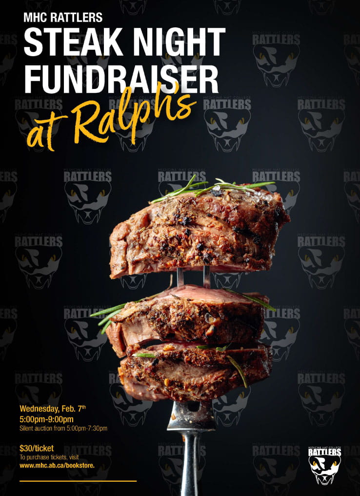 Rattler steak night poster