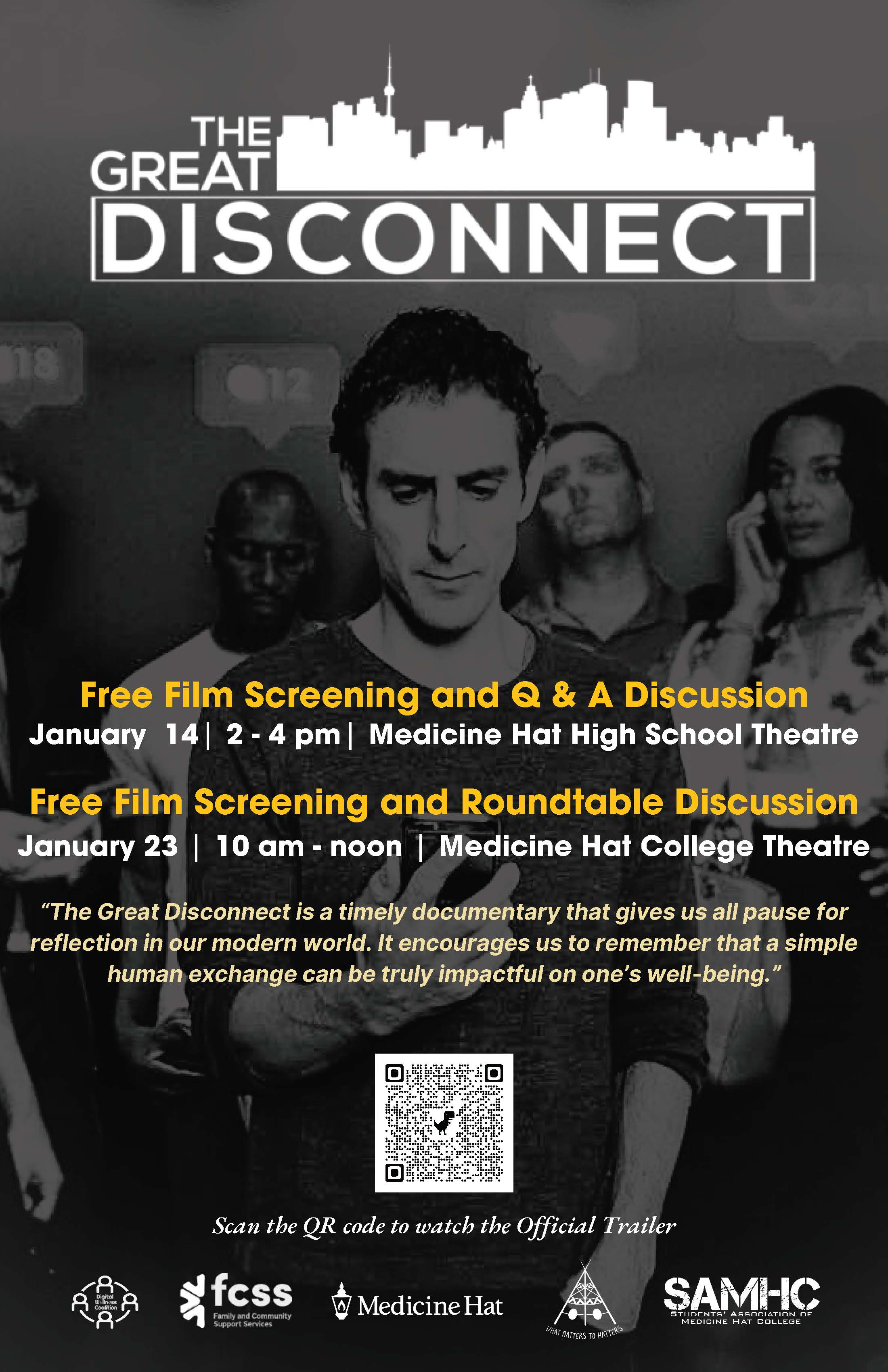 Poster for the film called The Great Disconnect